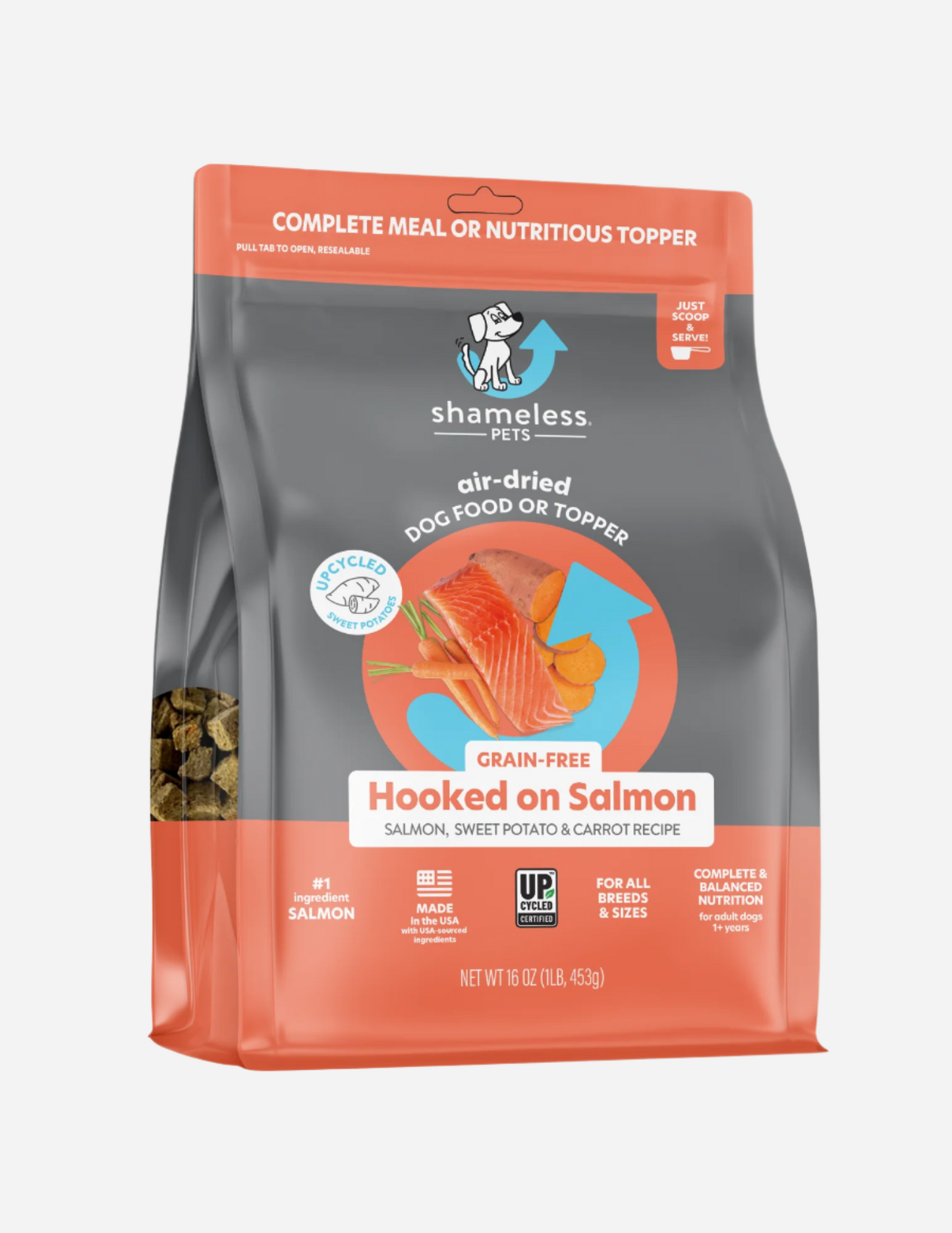 Shameless Pets’ Hooked on Salmon Air-Dried Complete & Balanced Food or Topper