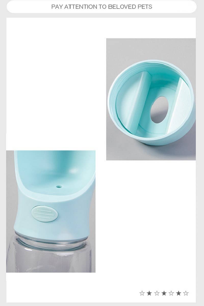 Light blue pet water bottle i