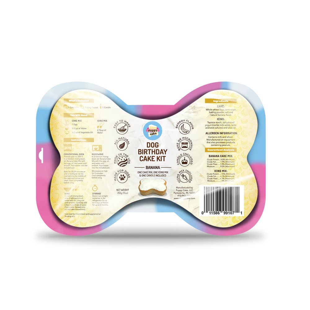 Dog birthday cake kit 