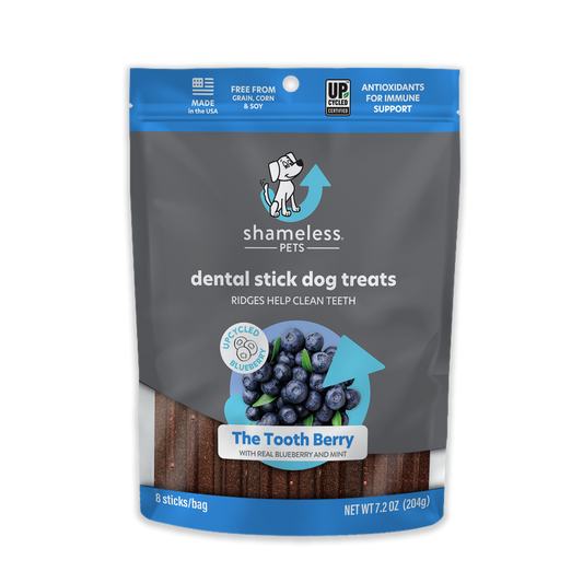 Blueberry & Mint Dog Dental Sticks - Immune Boosting, Teeth Cleaning, All-Natural