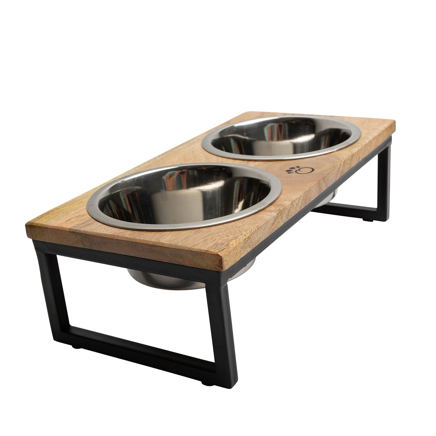 GF Pet Mango Wood & Metal Elevated Feeder - Stylish & Durable Feeding Solution for Dogs