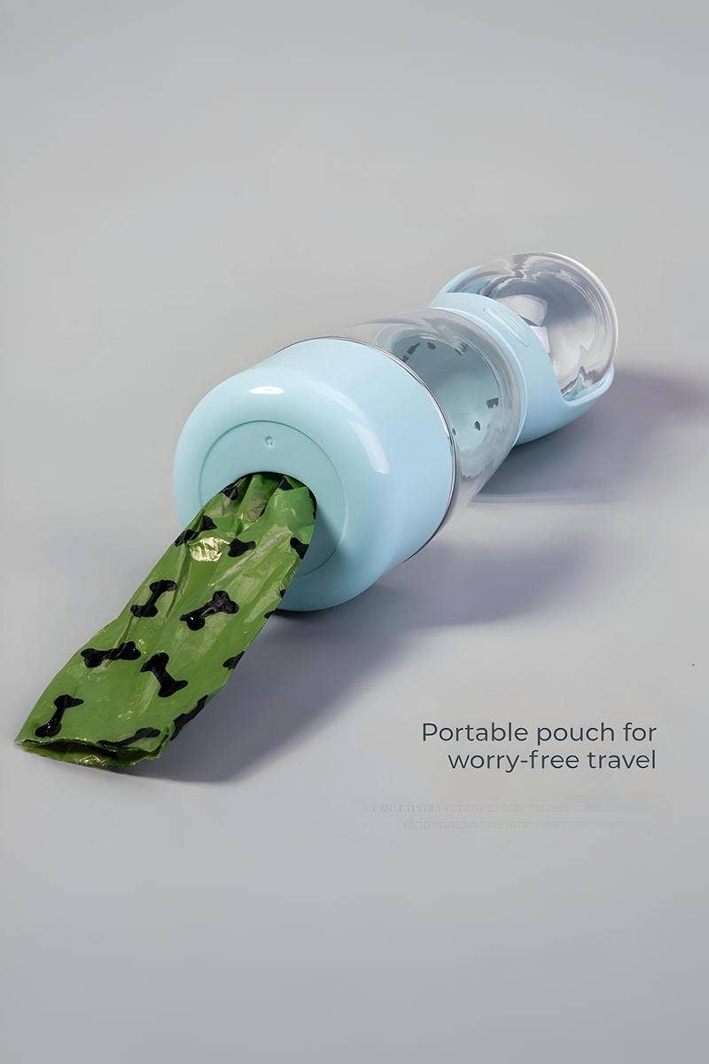 Portable pouch with a poop bag holder