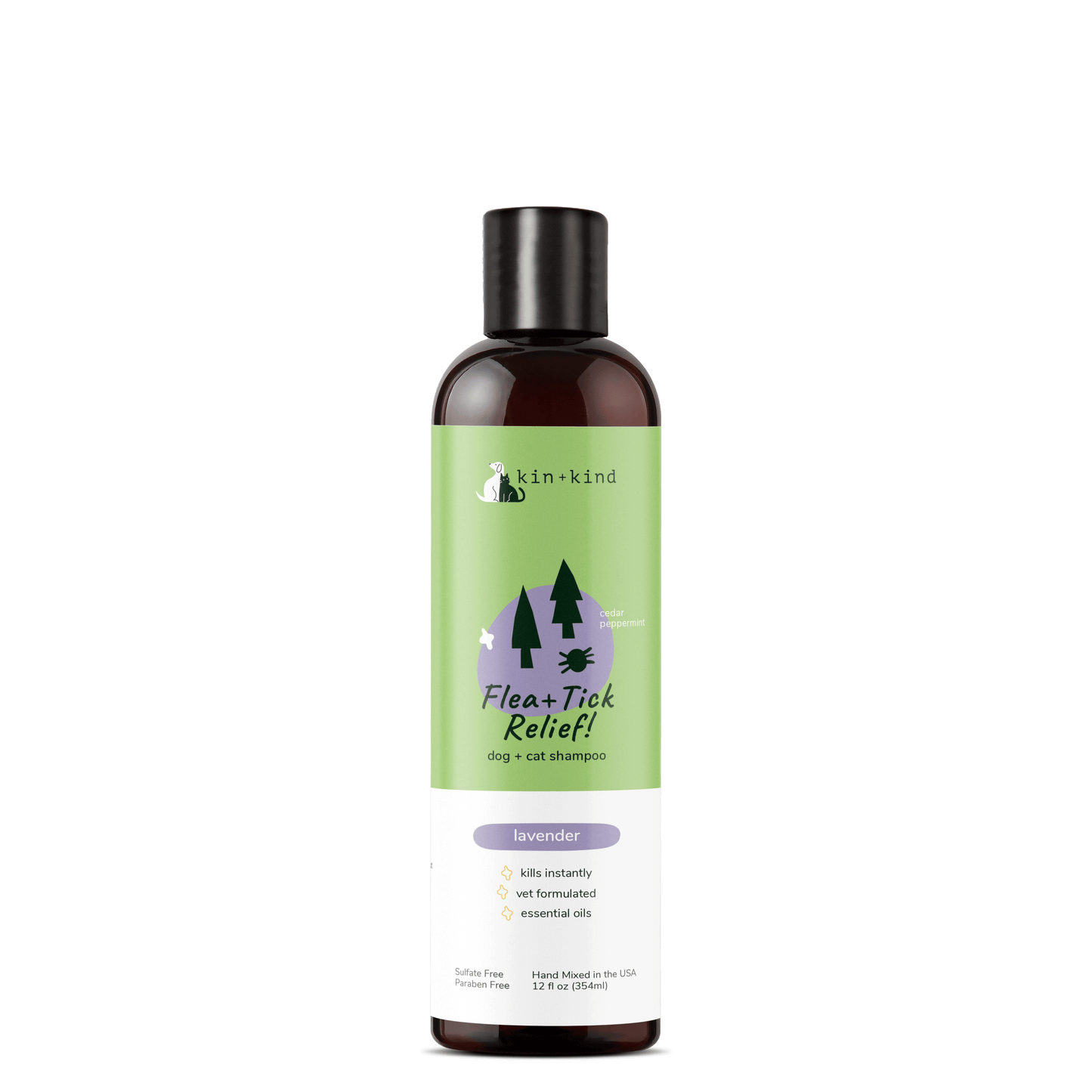 Lavender Dog Shampoo by KIN - Natural, Plant-Based Flea and Tick Solution