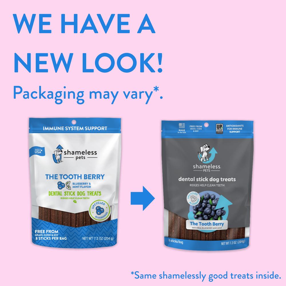 Blueberry & Mint Dog Dental Sticks - Immune Boosting, Teeth Cleaning, All-Natural